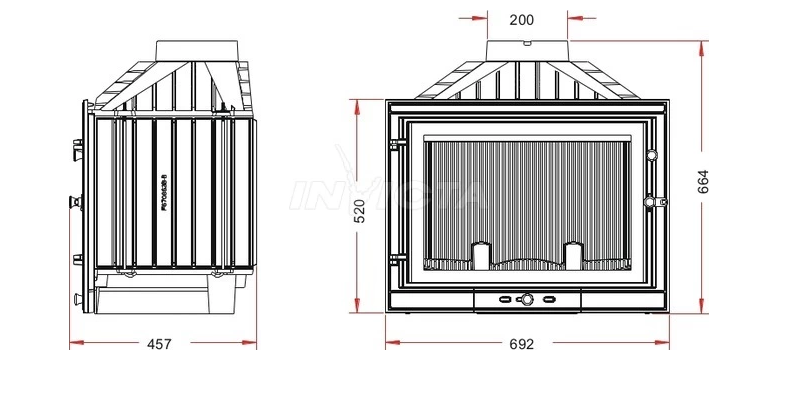 Топка каминная Invicta 700 Primo GA (P677703)