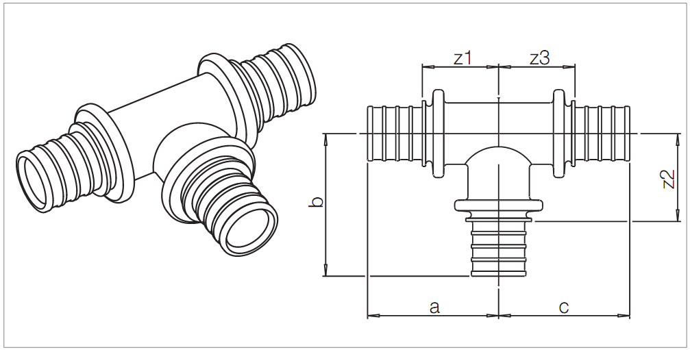 Тройник равнопроходный REHAU Rautitan D16